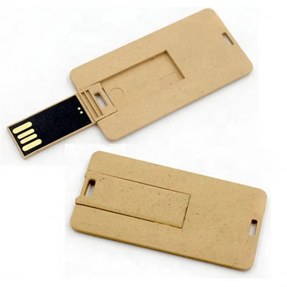 Eco-Friendly Pendrive Usb 2.0/3.0 Paper Made Credit Cards 2Gb 4Gb 8Gb Usb Flash Drives New Listing Wholesale Memory Sticks