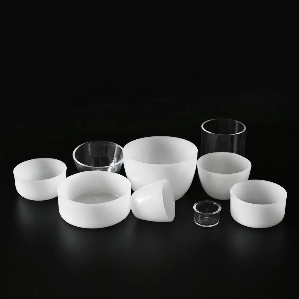 SUCCESS Opaque Quartz Crucible Milky White Glass Petri Dish Crisol De Silice