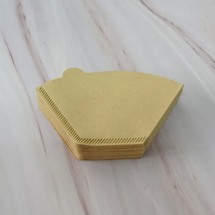 Custom 100 Sheets/bag  Filter Cup 02 Coffee Paper for Drip Filter Cup with Raw Wood Pulp Coffee Filter Paper