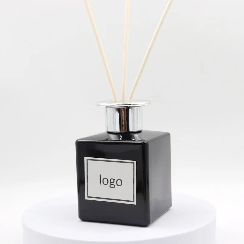 Black 150ml Aromatherapy Fragrance Glass Refillable Diffuser Bottle Home Essential Oils And Perfumes Decorate Gifts For Girls