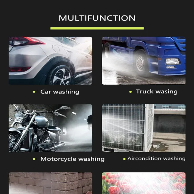 Powerful Electric With Hose Reel 4 Quick Connect Nozzles Soap Tank Wash High Pressure Washer Machine 70bar Max. Pressure OLD501