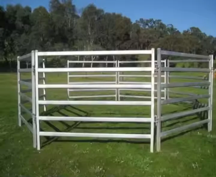 Security Fence Cattle Horse Cheap Used Farm Style Galvanized Steel Metal Tube Powder Coated Pressure Treated Wood Nature Sale