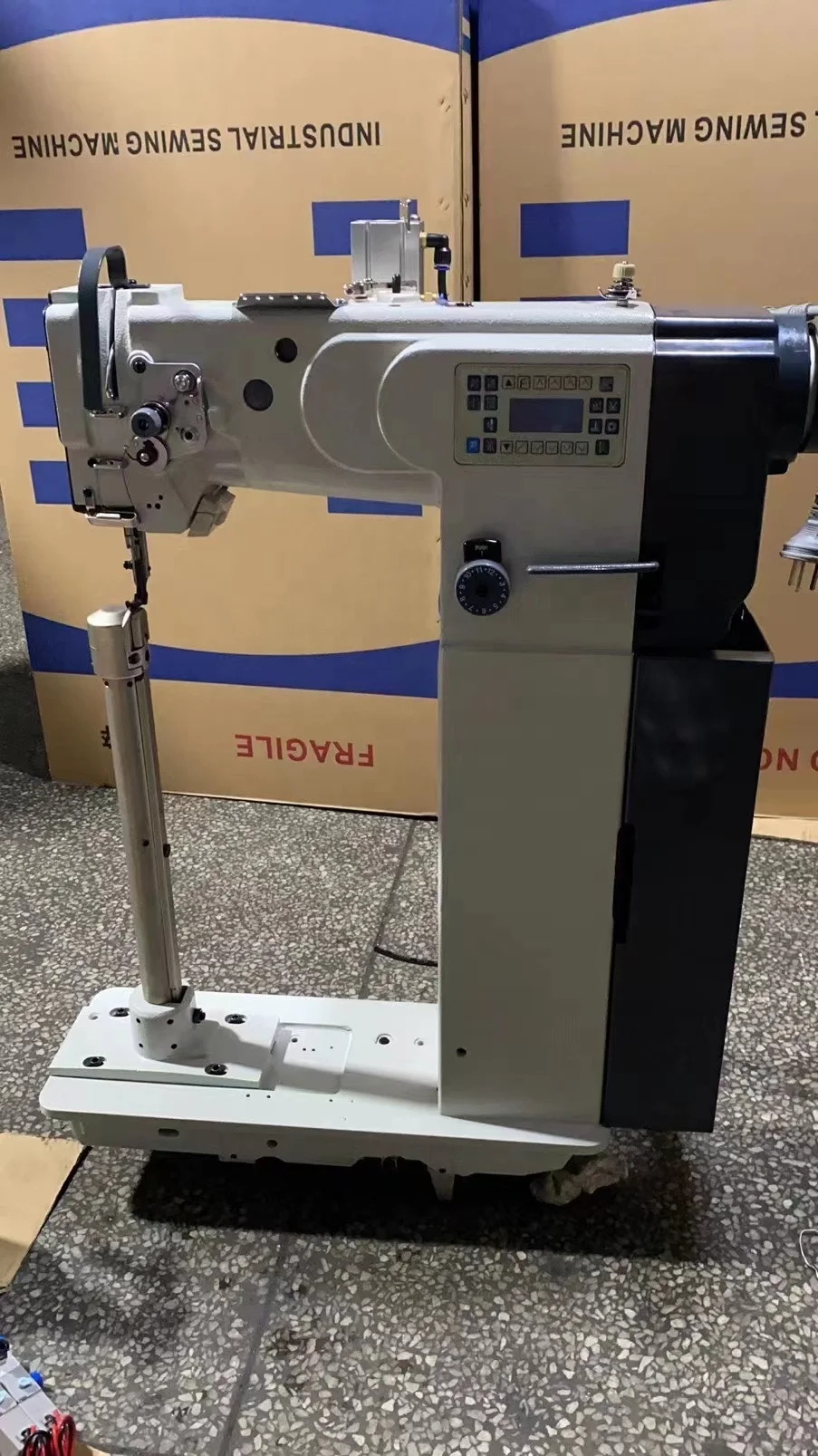 HH 8365 Одиночная игла маленький крючок unison feed левая высокий столб швейная машина для обуви сапог