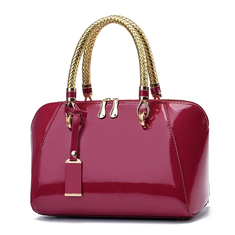 New arrival fashion women handbag large capacity ladies hand bag wholesale patent leather bags