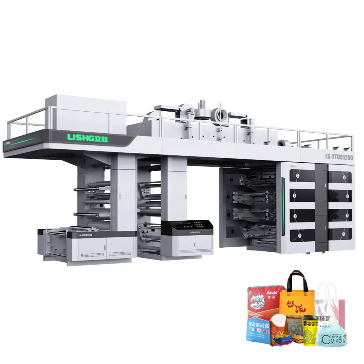 One-stop флексографских печатных сервис 8 видов цветов флексографическая печатная машина сентрел барабан флексографские принтеры Упаковка