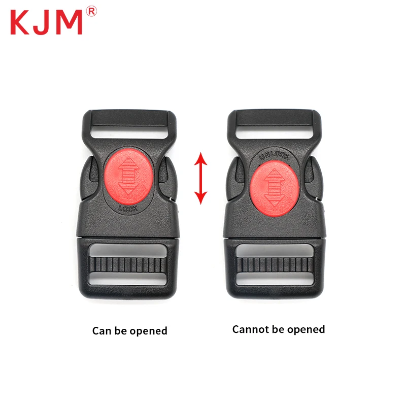 KJM Factory custom logo pet collar buckle Adjustable plastic quick side release buckle Dog collar plastic buckle