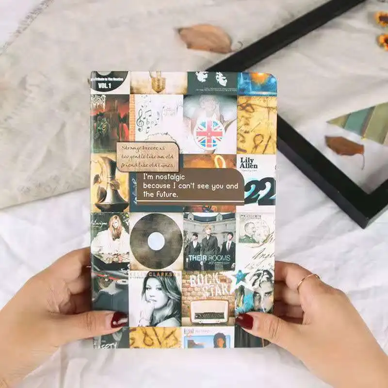 LABON A5 96 Sheets Vintage Journal Kraft Paper Notebook Daily Planner Hard Cover Agenda Book