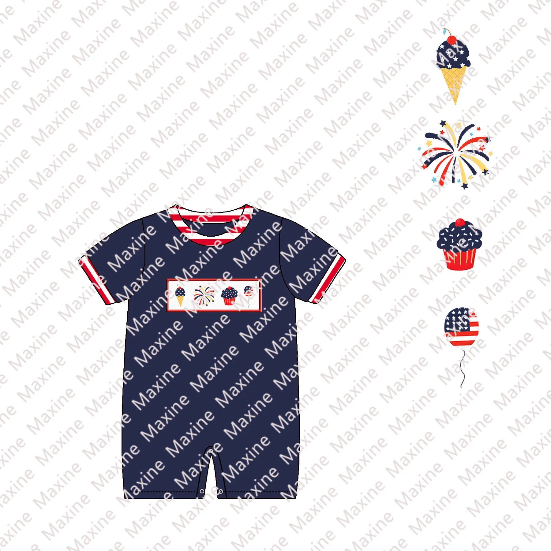
2021 Baby boys shorts outfit boutique outfit knit cotton boys 4th of july clothing set 
