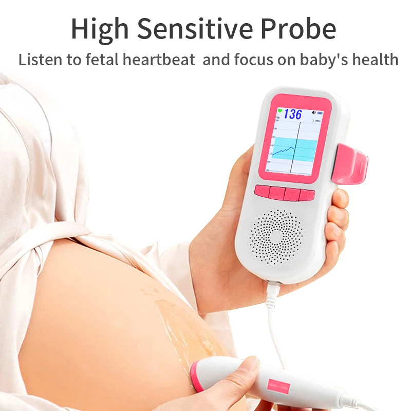 Недорогой популярный волновой фетальный допплер ультразвуковой детектор сердца ребенка Распродажа с Bluetooth заводская цена монитор сердцебиения