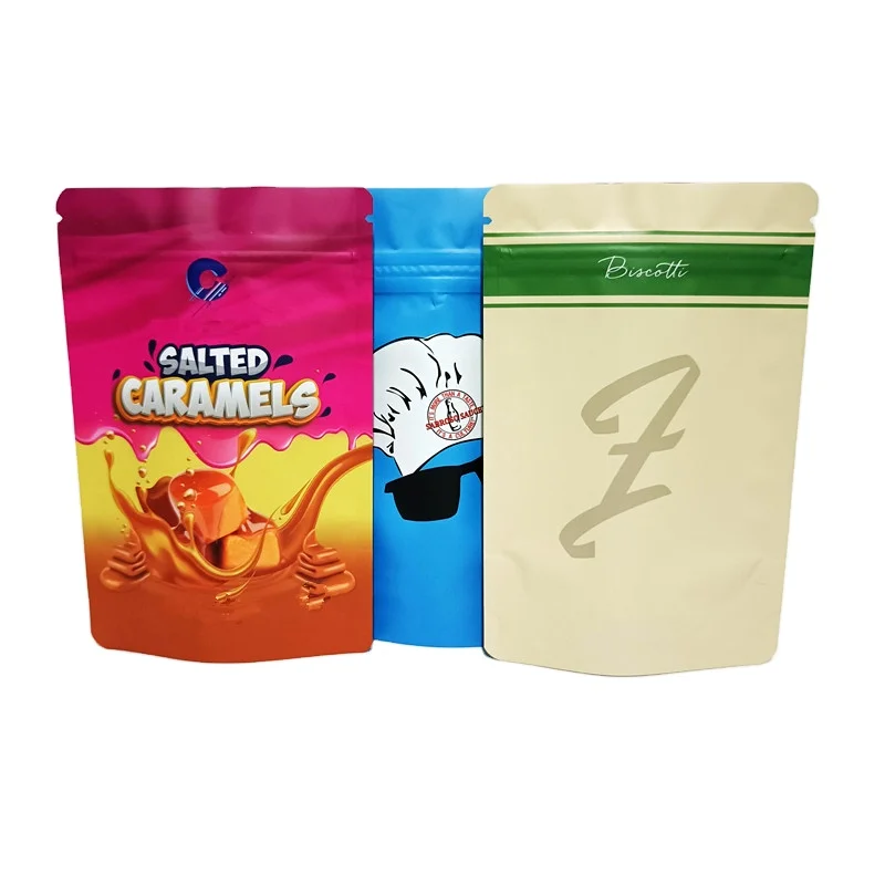 Smell proof zip lock tea food packaging 3.5 resealable 1 gram 7g custom printed candy 3.5g mylar bags