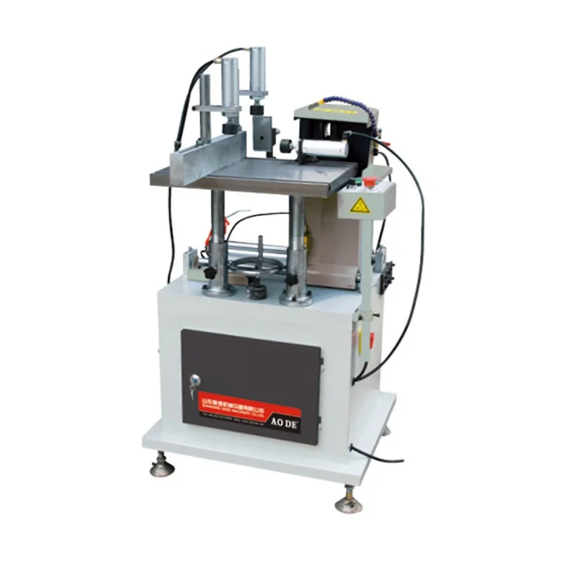 End -milling machine for aluminum profiles  the tool spindle is connected to the motor spindle through the coupling