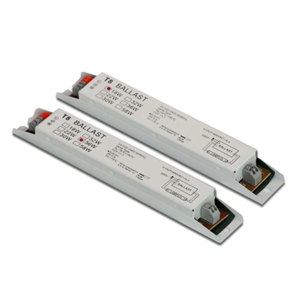  220-240V AC 2x15W 2x18W 2x20W 2x30W 2x36W 2x40W 2x55W 2x58W Напряжение T8 uv флуоресцентная лампа lifht спрятанный электронный