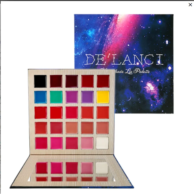 HOT Sell DELANCI 25 Color Lip Palette Matte Lipstick Makeup Pallet