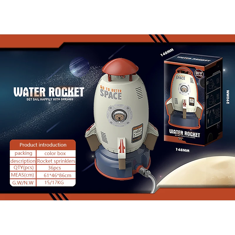 outdoor game launch water rocket electric powered flying model children science education kit