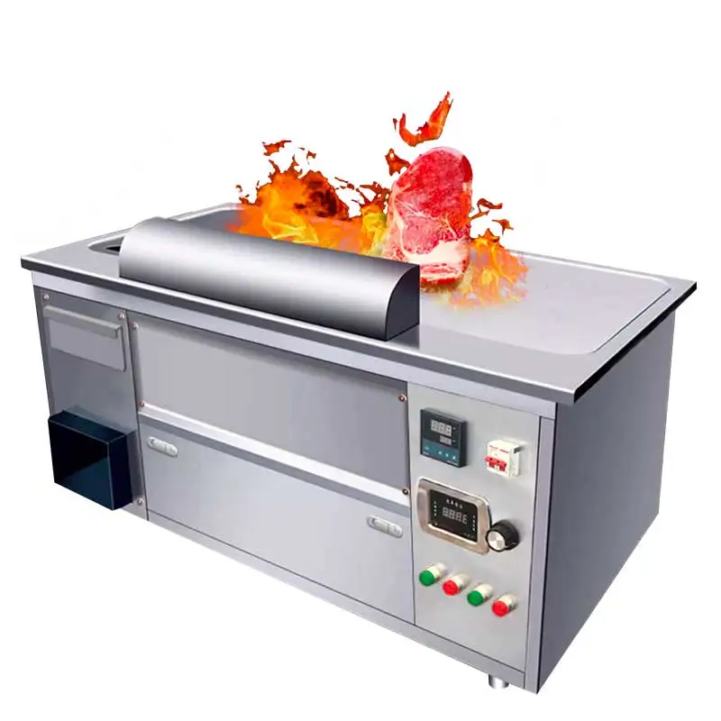 Commercial Customize Japanese Gas Teppanyaki Grill Equipment Indoor Smokeless Hibachi Teppanyaki Griddle For Restaurant