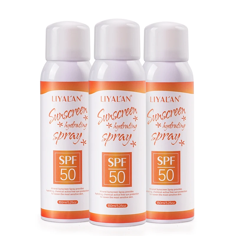 Оптовая продажа Sunblock Spf50 увлажняющий солнцезащитный спрей для лица стойкий органический Солнцезащитный тела