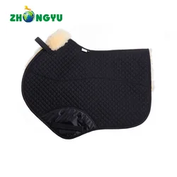 Australian Sheepskin Horse Saddle Pad Black Fleece Numnah Best Selling Wholesale Saddle Pad