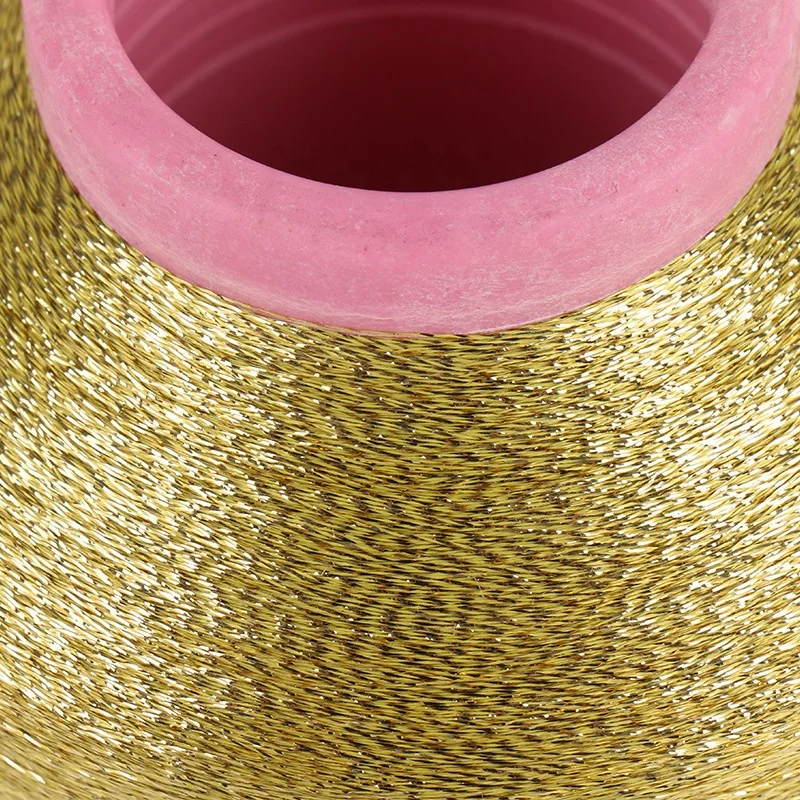metallic yarn manufacturer sparkle yarn soft MH-type lurex thread zari shiny polyest yarn for knitting and weaving