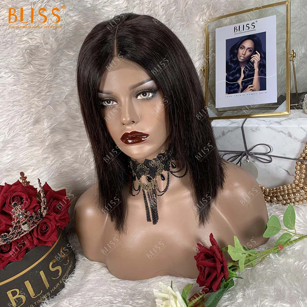 Bliss 4X4 Lace Closure Wholesale Short Bob Wigs Brazilian Human Hair Lace Front Cheap Short Bob Human Hair Wigs For Black Women