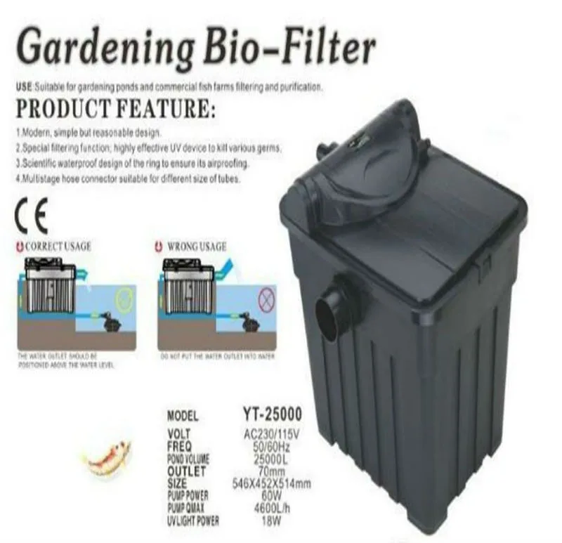 SUNSUN Pond Bio Filter with Big Surface Purification and 30000 to 60000L Capacity Pond Filter YT-45000