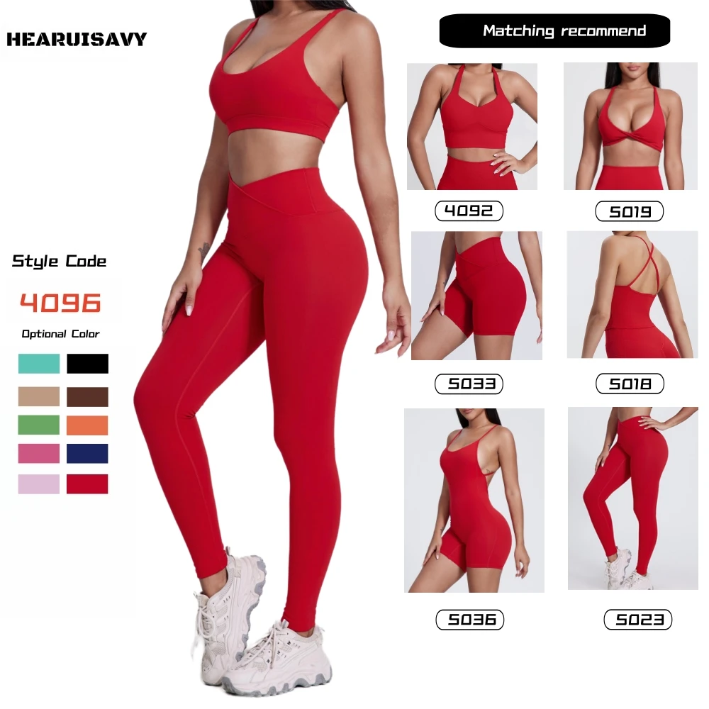 HEARUISAVY Cool Fabric Scoop Neck Workout Bras Cross Back Workout Gym Athletic Fitness Bras Yoga Crop Top