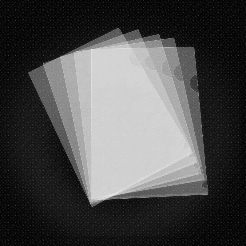 Plastic A4 Size L Shape PP Document Folder File Folders Custom Logo for Promotion Advertising