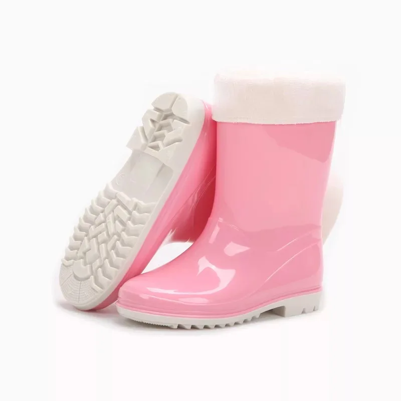 2022 newest children waterproof removable sock luminous recycle kid gumboots kids pvc rain boots