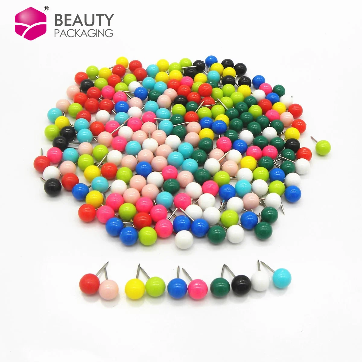 Пользовательские красочные серебряные золотые черные белые розовые Золотые круглые пластиковые или металлические нажимные булавки с картой для офисных принадлежностей фиксированная