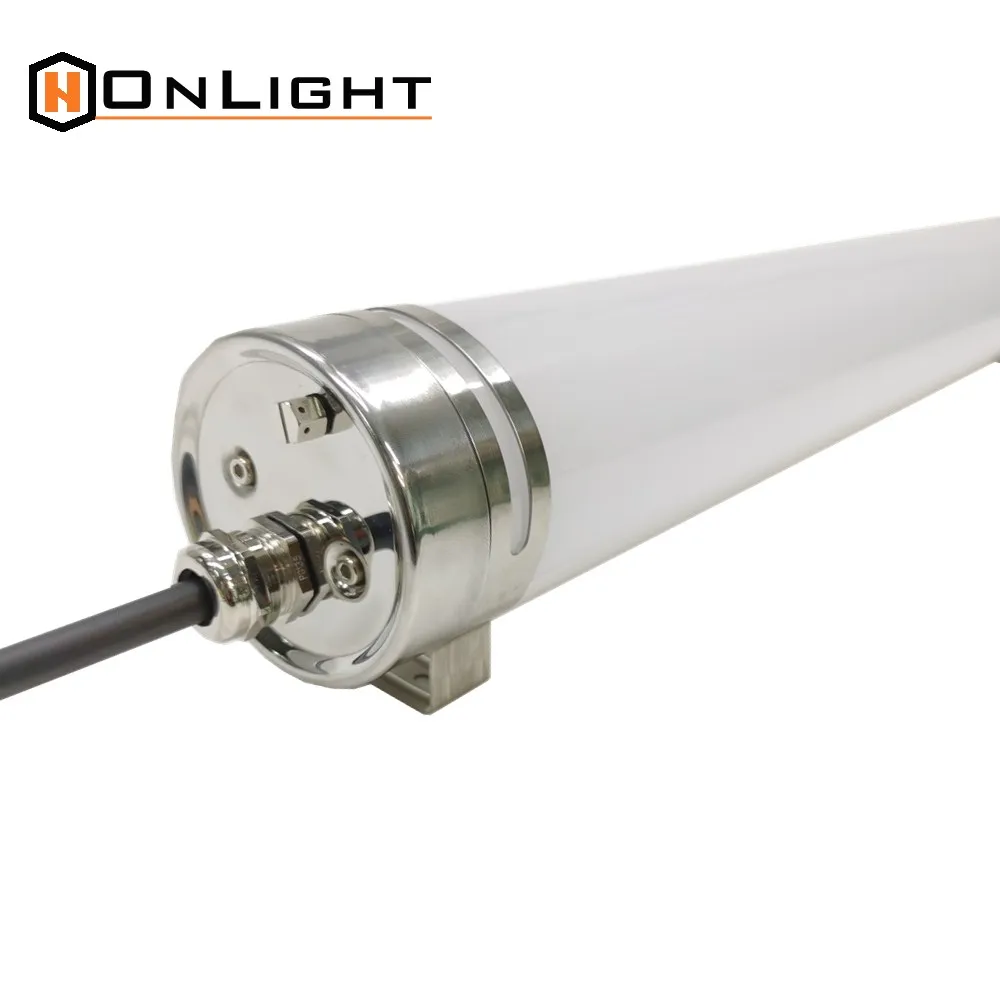 Ip65 Led Light Tubular Tri Proof Light Round Tube Parking Garage Bay Light