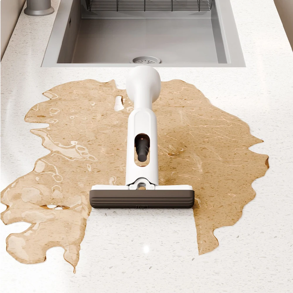 New Household items Standing Mini Sponge Mop Super Absorbent For Glass Countertop Cleaning Self Squeeze Water Spray Mop Sponge