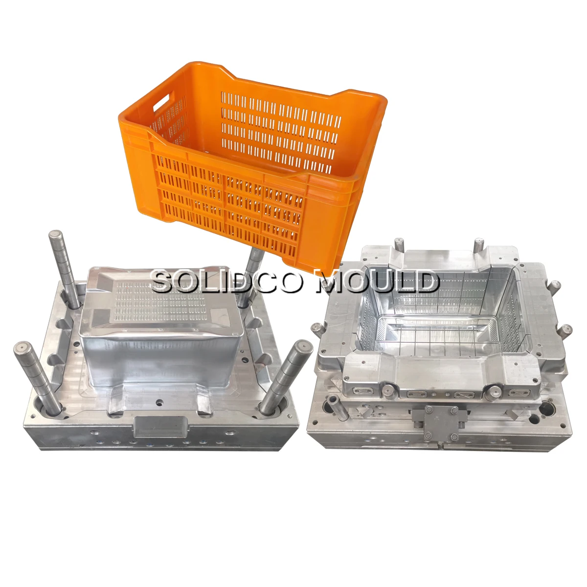 Plastic Injection Foldable Fish Crate Box Mould