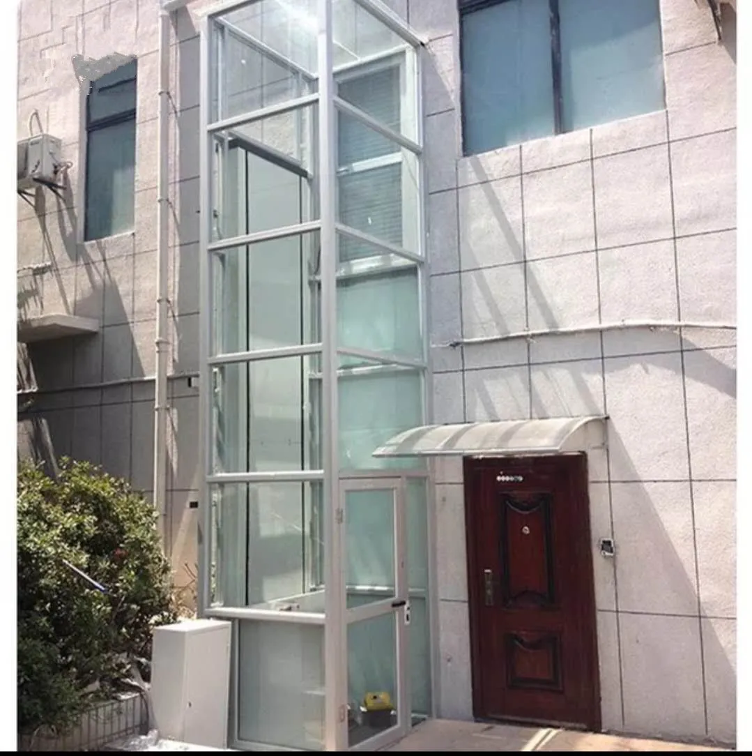 Hydraulic Home Elevator Electric Lift Building Elevator 300kg 500kg Stainless Steel Indoor Outdoor Elevator for Home Hotel Villa