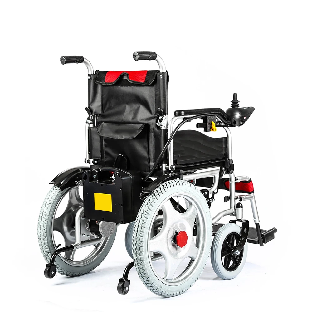 Cheap Folding Portable Handicapped Power Electric Wheelchair with Flip-up Armrest for Adult Disabled