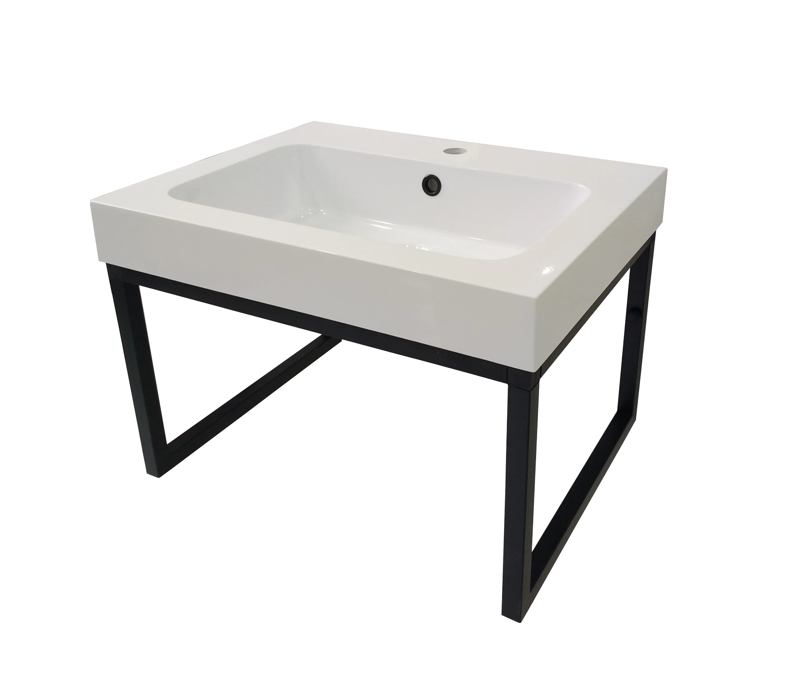 60CM size wide vanity basin pure white bathroom sink