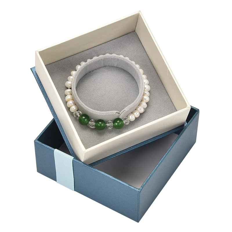 paper boxes for jewelry packing luxury custom ring bracelet necklace bangle paper ribbon jewelry box set customized logo