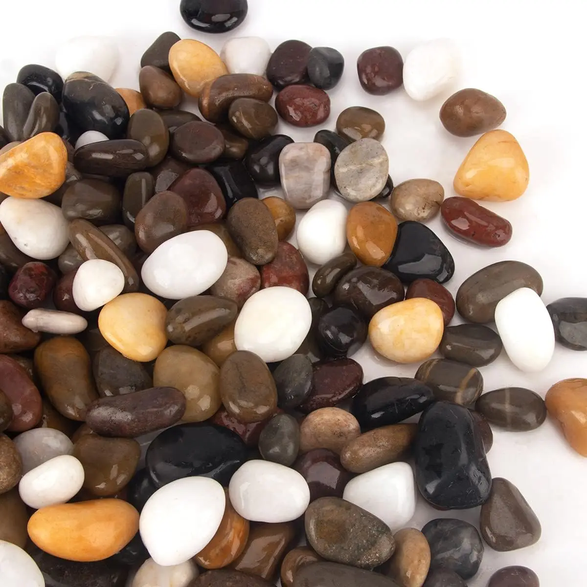 China factory mix color natural river rock and pebbles,cobble stones,beach stones for paving and garden decoration