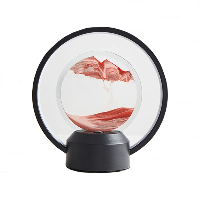 Quicksand Painting Ornament Led Table Lamp Moving Sand Art Picture Deep Sea Flowing Sand Frame Room Decor Light Bed Lamp