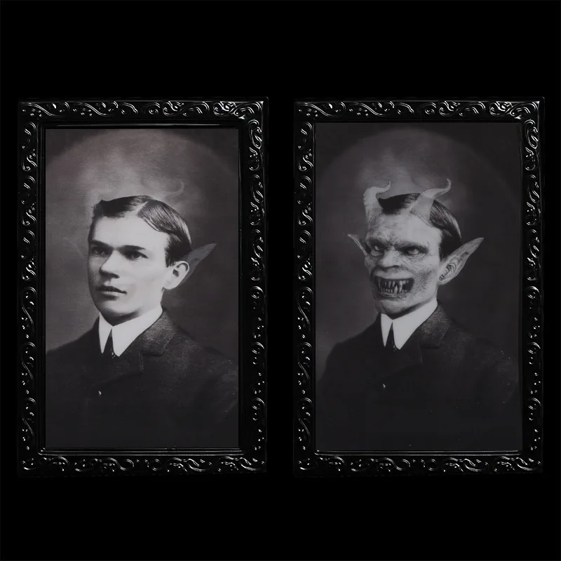 3D движущаяся фоторамка с изменяющимся лицом портретное ужасное украшение для вечеринки на Хэллоуин замок домашний декор оптовая продажа