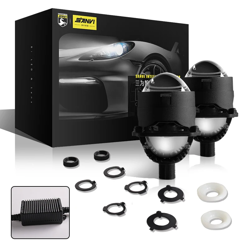 Индивидуальная светодиодная фара в автомобильной системе освещения 2 5 дюйма 4300k 5500k 40 Вт S8 bi led проектор линза для