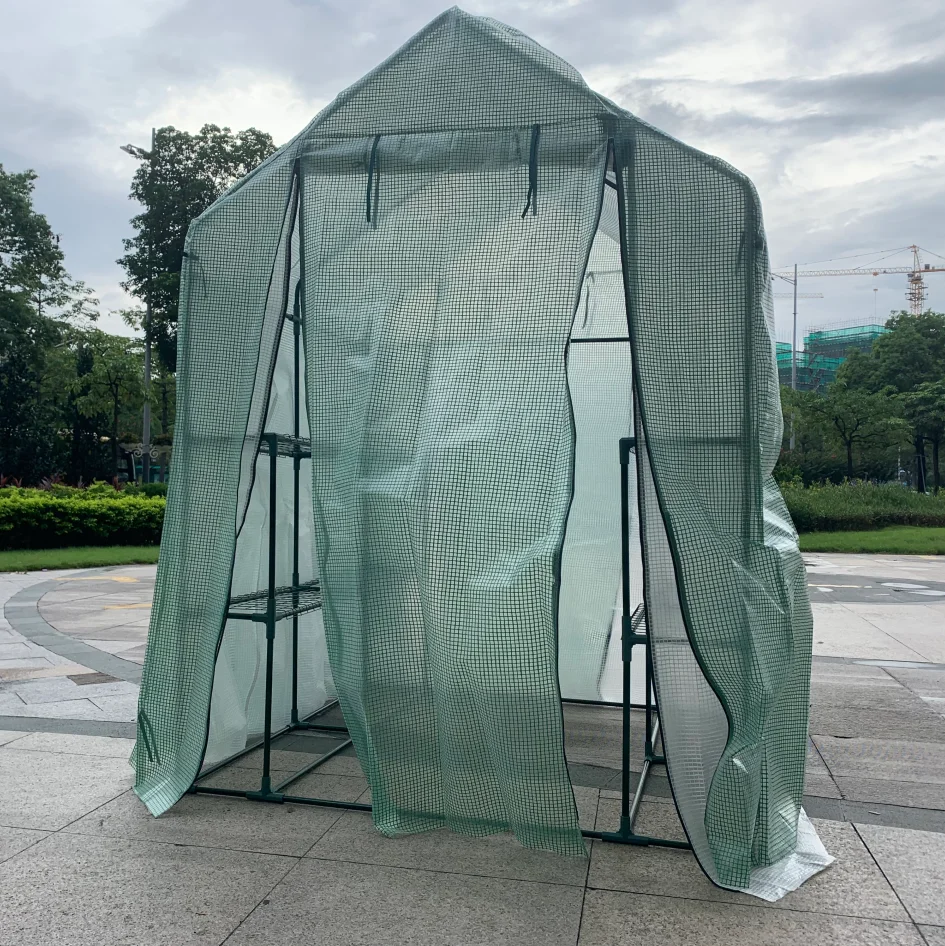 Walk in Greenhouse Portable Mini 8 Shelves Outdoor 3 Tier Green House