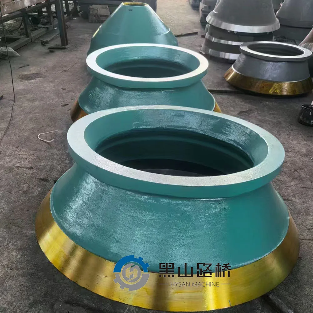 Mining OEM rock cone crusher concave and mantle bowl liner supplier mn13cr2 spare parts for cone crusher