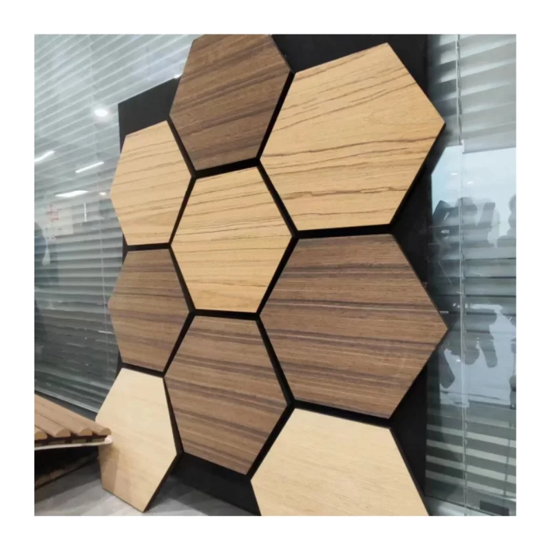 3D Model Design  Hexagon Sound-Absorbing Panels with Lights Acoustic Panels Product Type