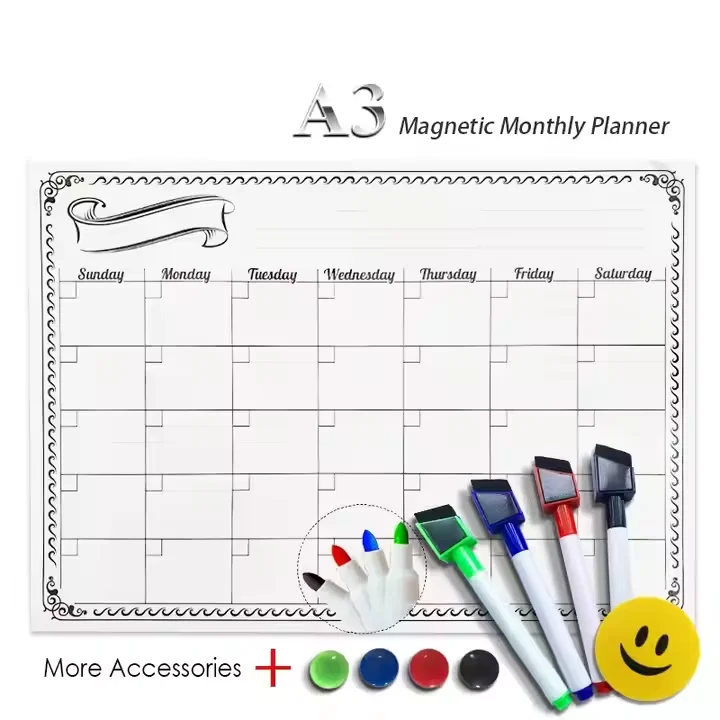 2025 wholesale price magnetic monthly calendars Weekly Calendar Board Custom Magnets Fridge Planner