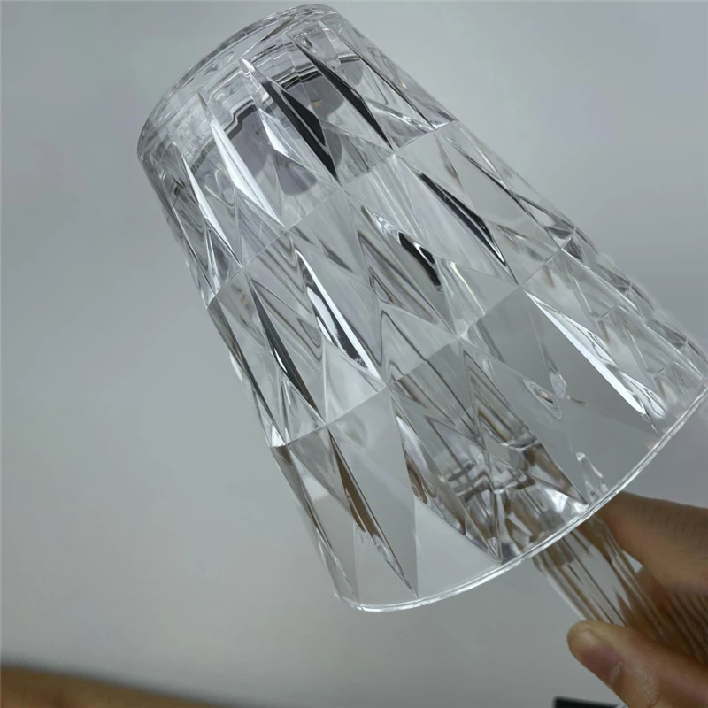 New Design Clear Creative Table Night Light Portable Touch Crystal Diamonds Rechargeable Table Lamp Reflected Light Bedside Lamp