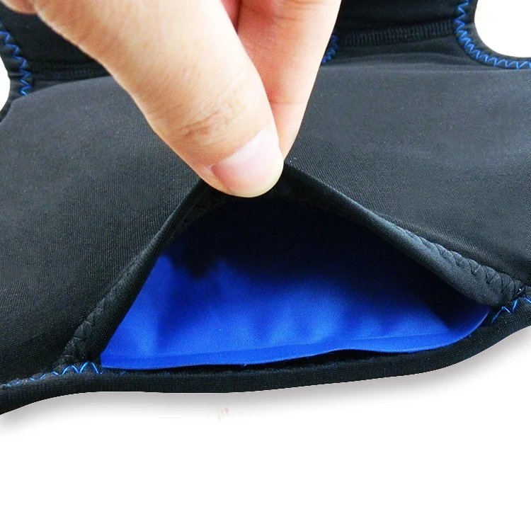 Flexible Knee Ice Pack Support Brace Wrap with cold Gel Packs for Hot and Cold Therapy