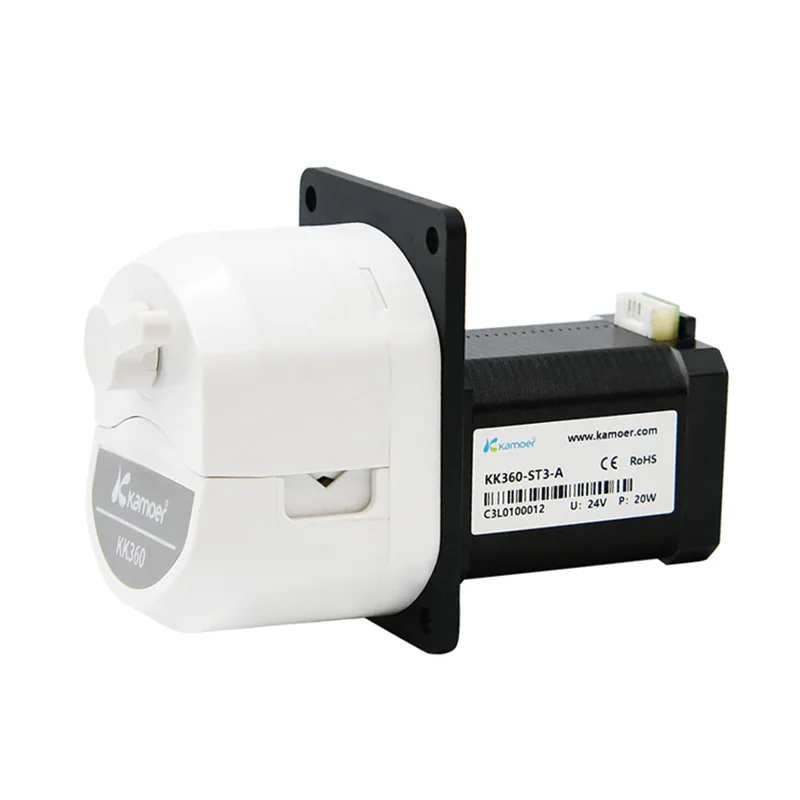 Kamoer KK360 310ml flow rate 12v 24v fast tubing change long life stepper motor medical peristaltic pump