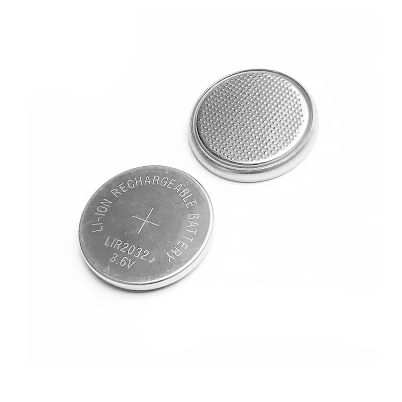 LIR2032 button battery 3.6V charging lithium-ion battery can replace CR2032