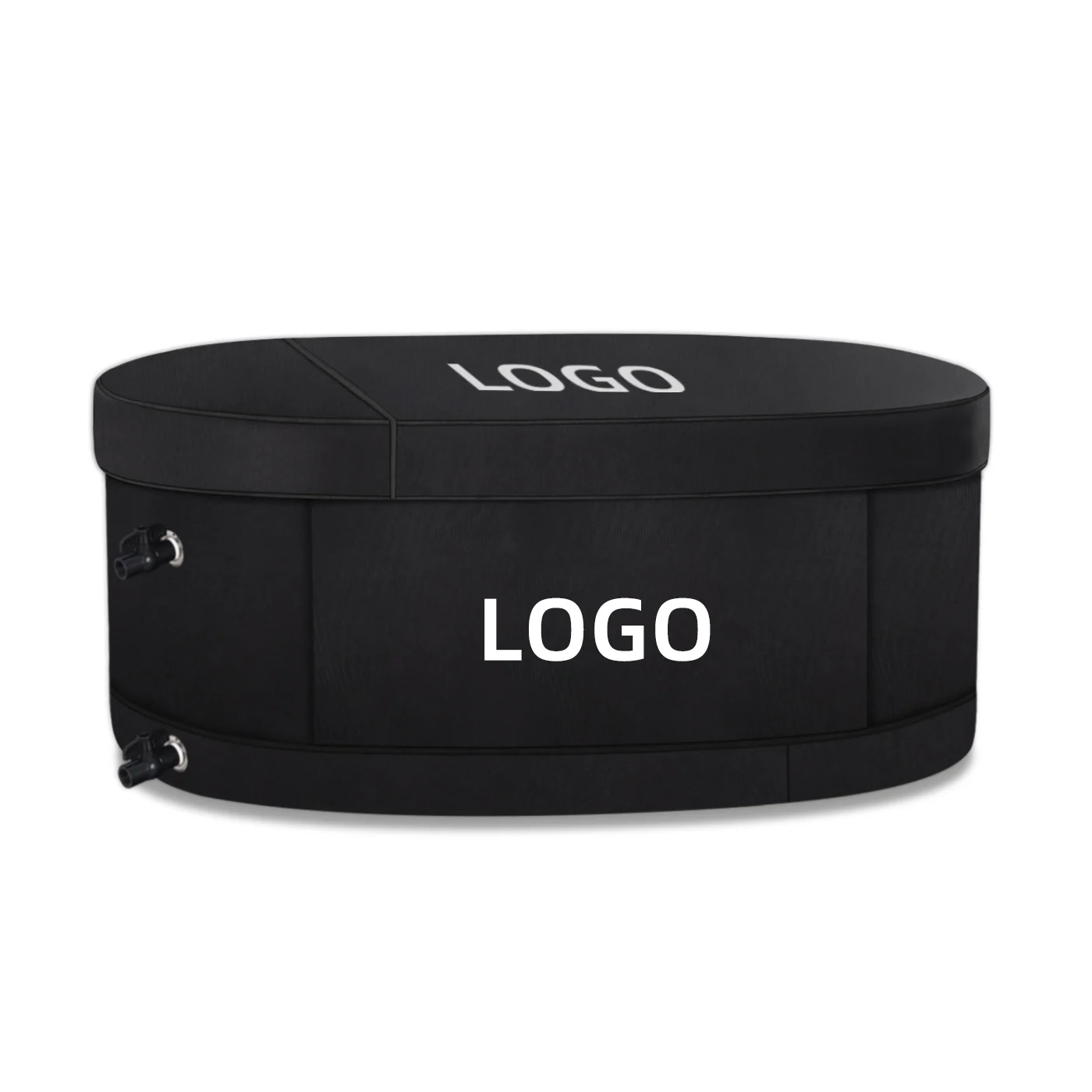 2024 New Oval Ice Bath Tub Detachable Inner Liner Design 134*64*55cm Anti-Air leakage Portable PVC Cold Plunge Insulated Ice Pod