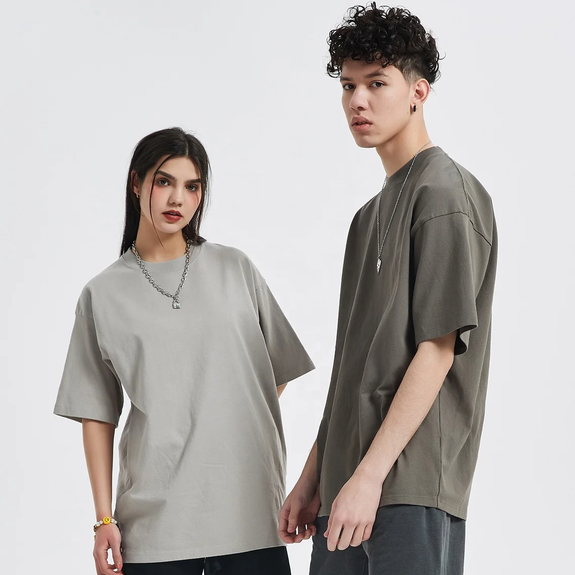 High Quality 100% Cotton Acid Wash 310 GSM T-shirt Drop Shoulder Heavyweight Men Custom Blank Vintage T Shirt