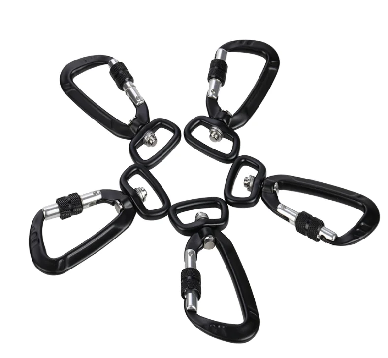 Aluminum alloy rotating carabiner, camping and travel special carabiner